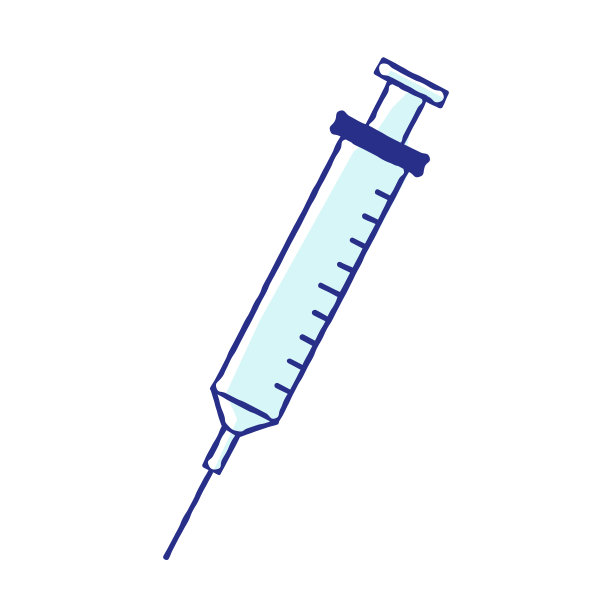一个简单的注射器的医疗图标说明图片下载