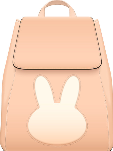 兔子造型背包构图图片下载