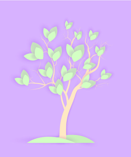 剪纸树设计。图片下载