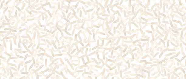 印度香米或茉莉花白色生米无缝图案图片下载