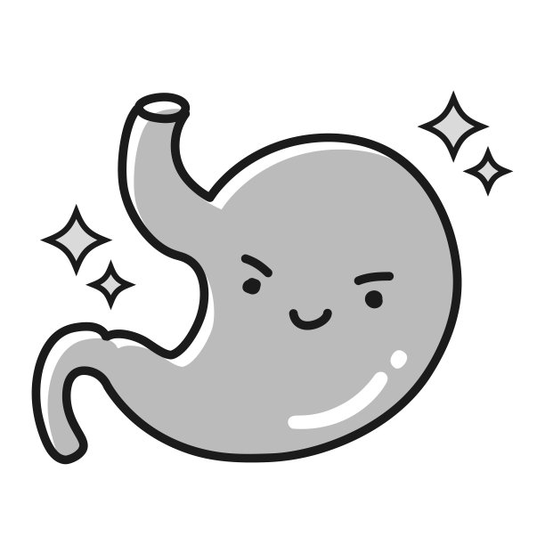 腹部人物插图(黑白)图片下载