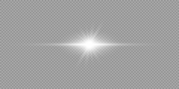 白光水平效果的镜头耀斑图片下载