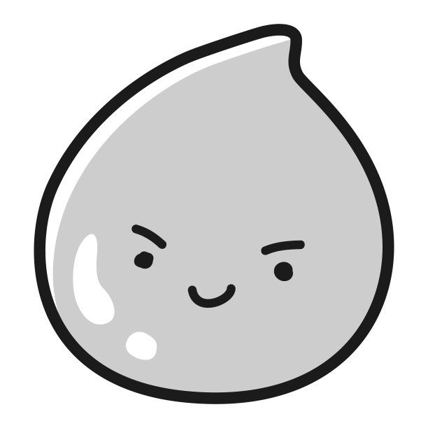 水滴插图(黑白)图片下载