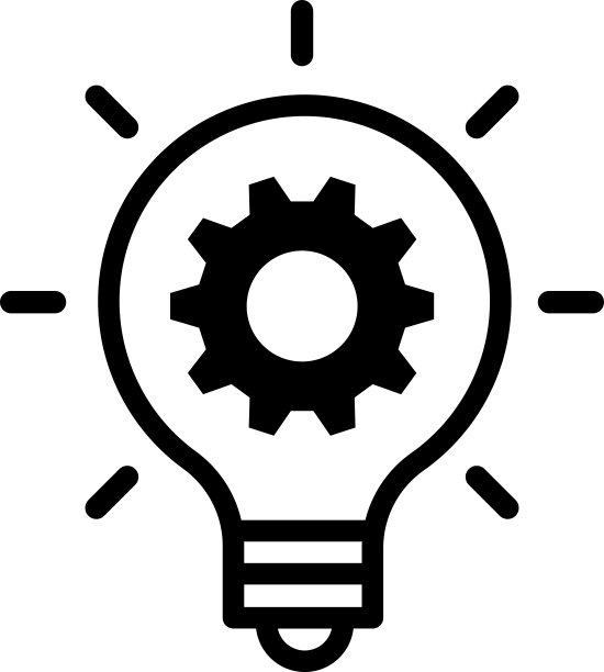 矢量创新图标矢量，灯泡和齿轮里面图片下载