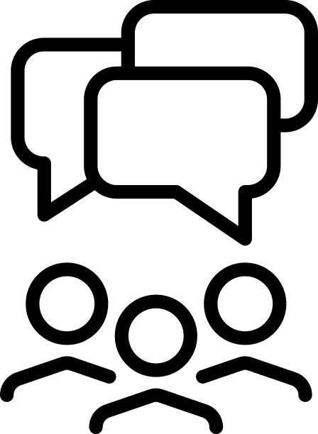 语音泡泡人，团队合作，谈话，讨论图标矢量图片下载