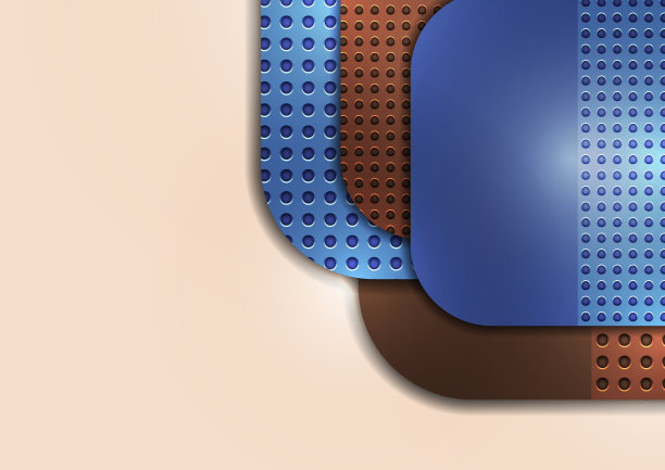 抽象设计方形圆形背景，穿孔。向量图片下载