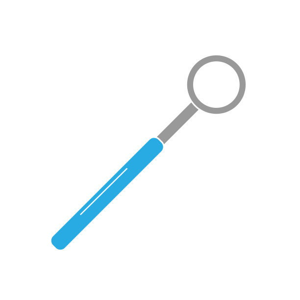 牙科镜治疗图标和手术牙科仪器说明图片下载