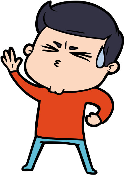 卡通人物流汗图片下载