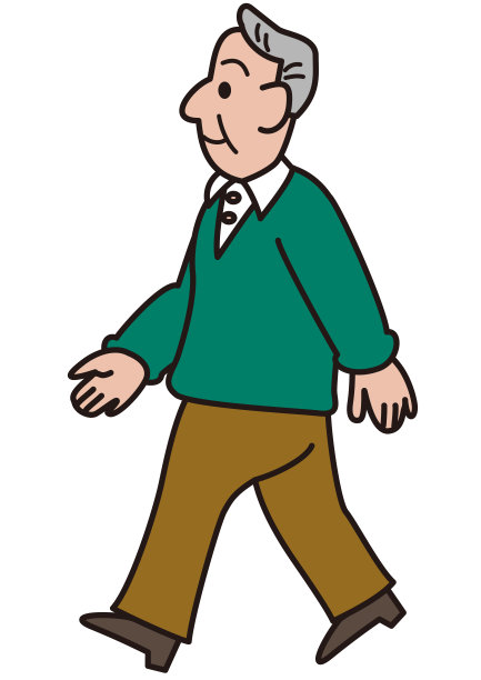 老人散步养生图片下载