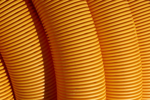 黄色波纹管背景与复制空间图片下载