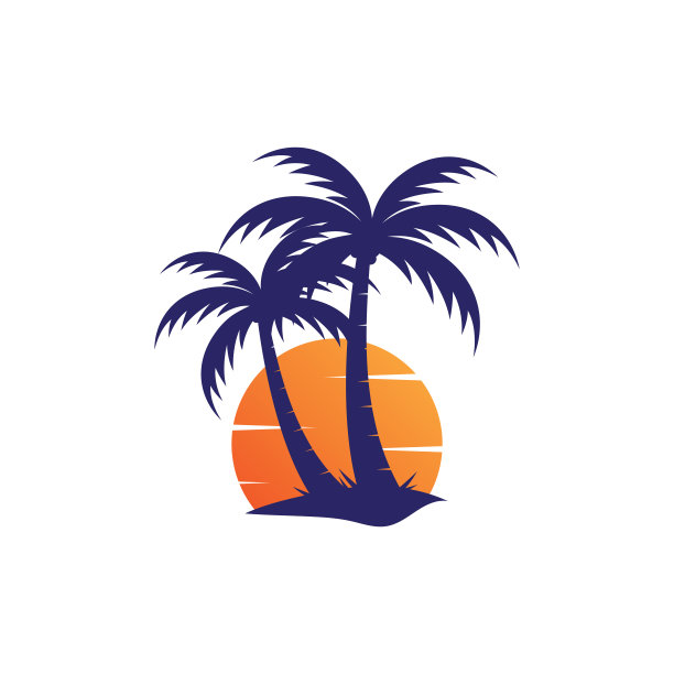 棕榈树夏天的象征模板图片下载