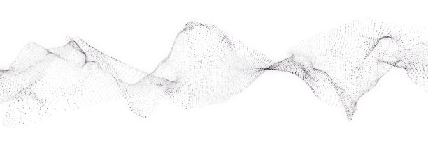 未来的动态旋转数字波在白色背景。摘要纳米技术流。科学背景概念。3 d渲染。图片下载