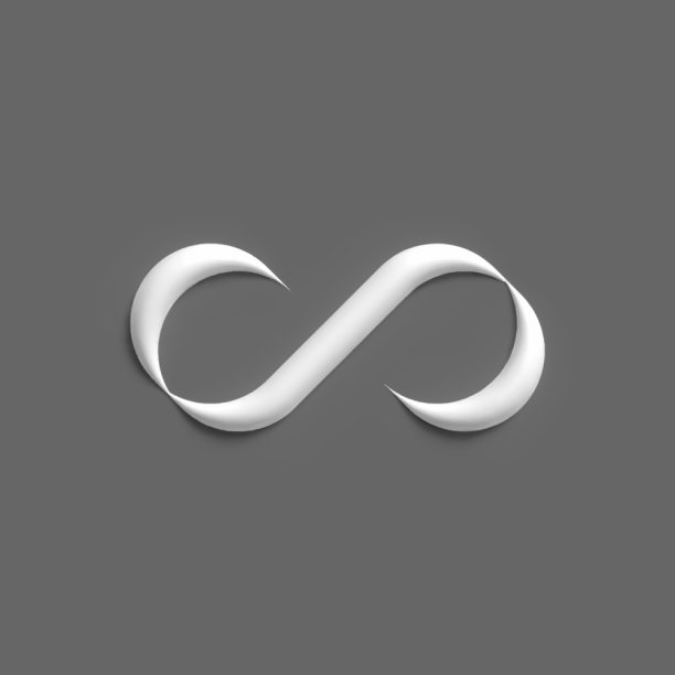 三维渲染无限符号图标图片下载