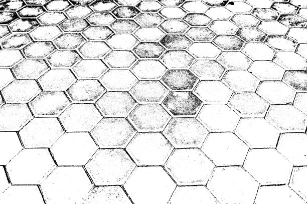 黑白六边形剪影纹理背景图片下载