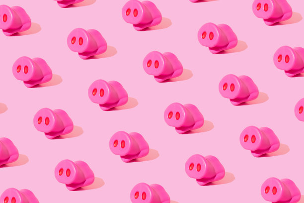 粉红色猪鼻子图案图片下载