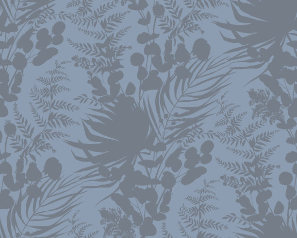 无缝无铬图案与优雅的草药和花卉图片下载