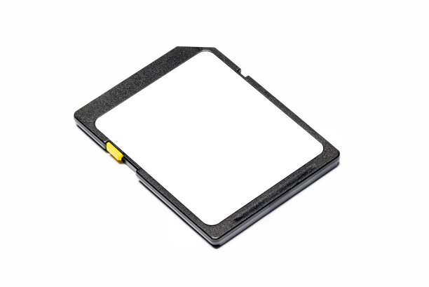 空白sd存储卡与剪辑路径隔离。数据存储和备份概念。图片下载