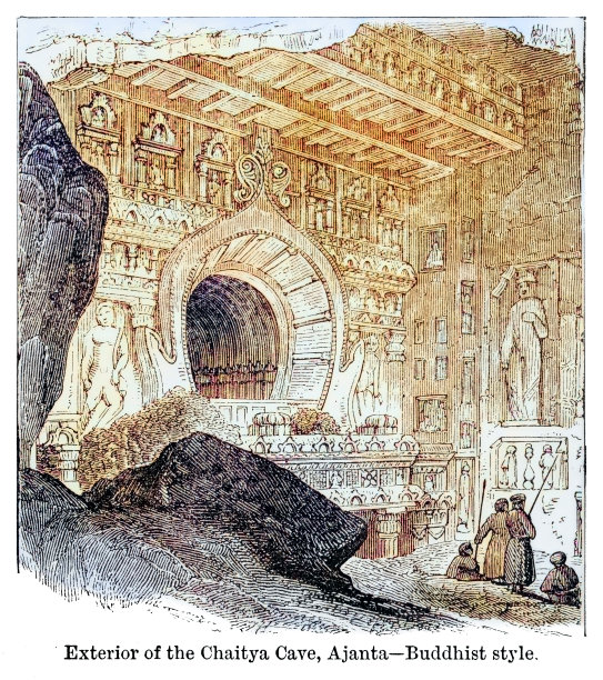 柴提亚洞，阿旃陀佛教风格图片下载