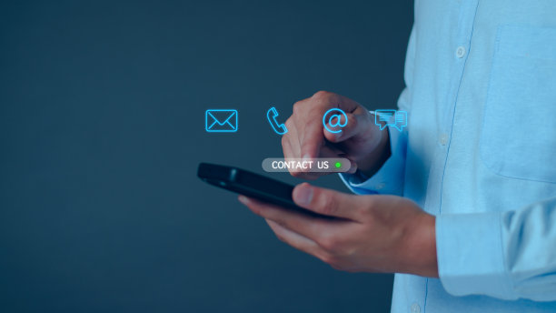 联系我们的概念。商务人士咨询与我们联系的客户，呼叫中心服务，客户咨询服务，电子邮件，热线，商务联系，数字在线商务，数字服务。图片下载