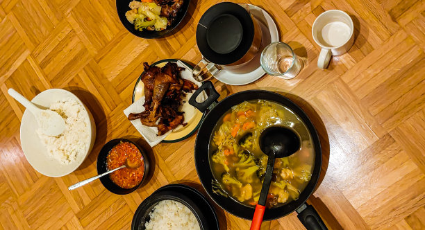 自制食物的俯视图图片下载