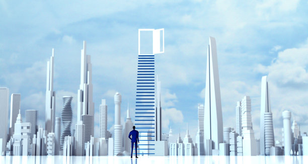 通往成功之路。成功的商人爬上楼梯。实现目标、成就事业、专业成长、银行业务、投资咨询、赚钱概念。3D渲染插图。图片下载