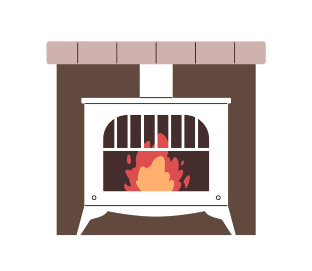 火火焰在壁炉舒适的家炉边图片下载