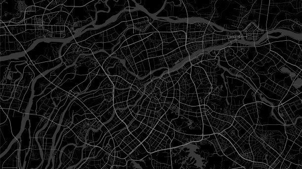 深黑的东莞城区背景图图片下载