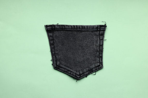 牛仔裤以绿色为底色图片下载