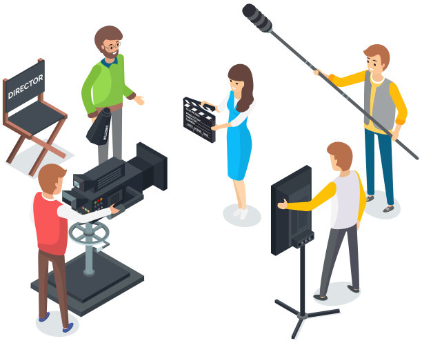 在亭子里拍摄的过程。为电影院制作电影。拍摄现场准备图片下载