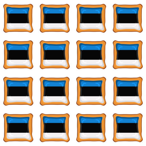 图案饼干与国旗国家爱沙尼亚在美味的饼干图片下载