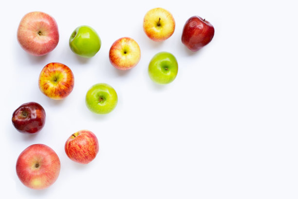 白色背景的苹果。图片下载