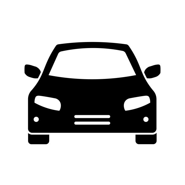 汽车图标在平面风格简单的交通图标图片下载