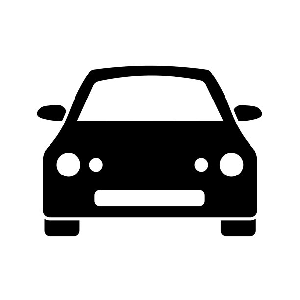 汽车图标在平面风格简单的交通图标图片下载