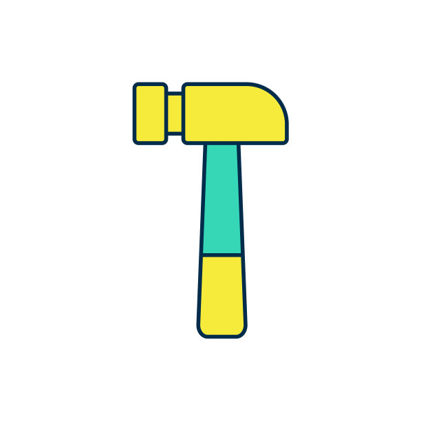 锤子图标孤立在白色背景上。修理工具。向量图片下载