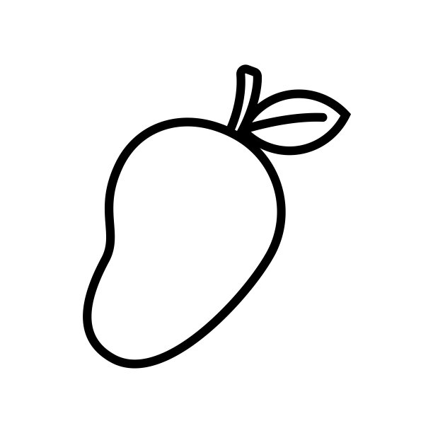 芒果水果图标矢量设计模板简单而现代图片下载