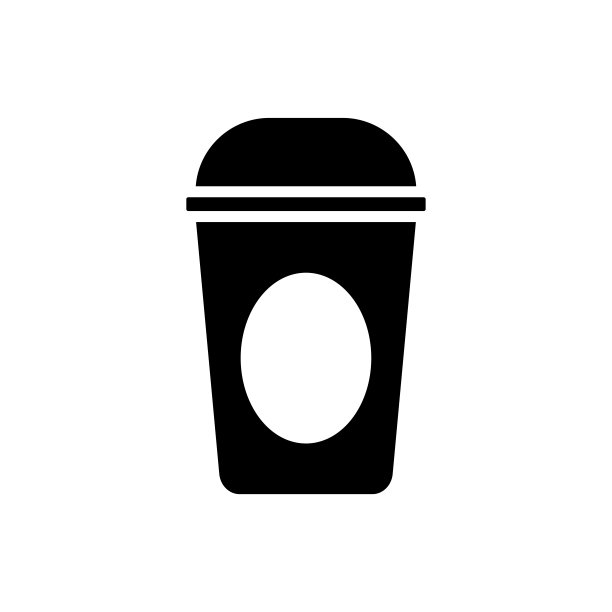 咖啡杯图标矢量模板设计简洁现代图片下载