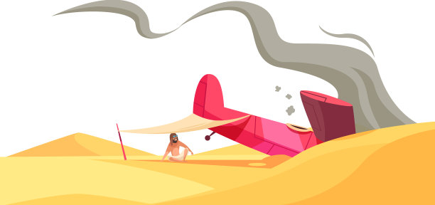 沙漠坠落平面构图图片下载