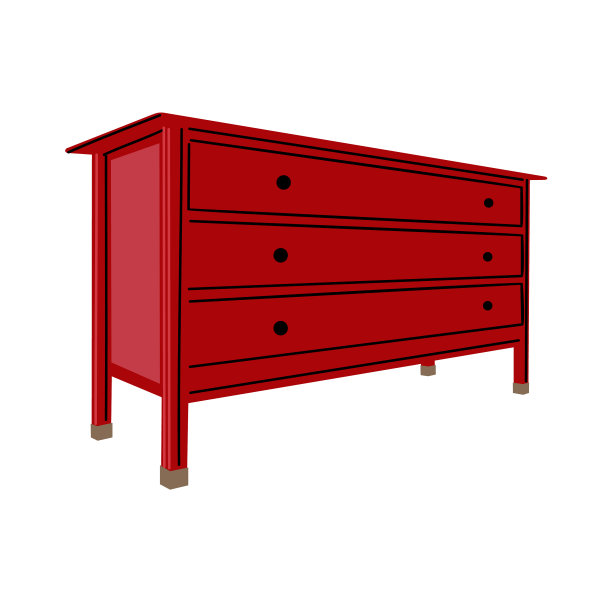 客厅或卧室的木制抽屉柜图片下载