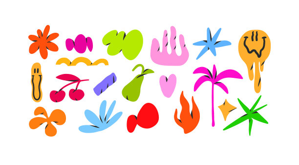 手绘抽象简单的当代布景图片下载