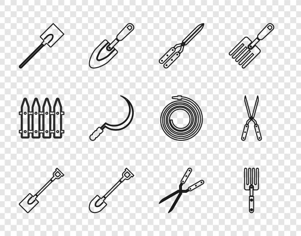 集线园艺铲叉手工园艺图片下载