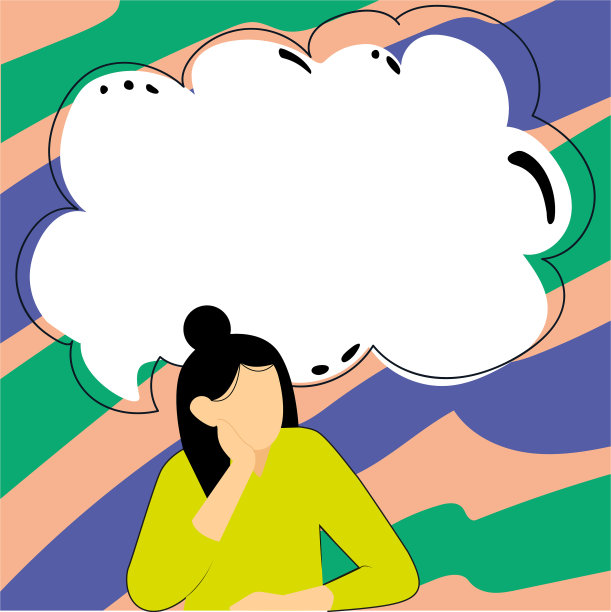 色彩鲜艳的女孩坐在桌子旁图片下载