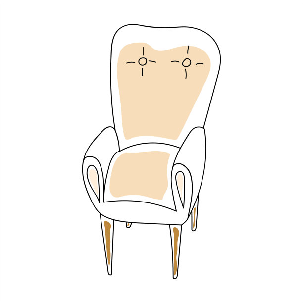 涂鸦风格的扶手椅图片下载