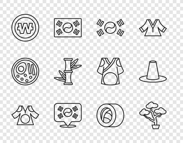 设和服盆景行韩国国旗树图片下载