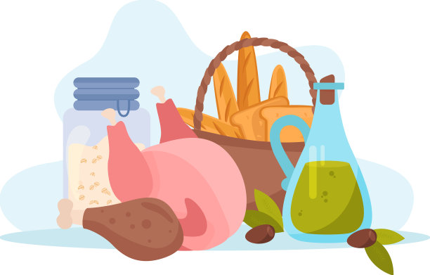 含有大量营养素的产品组成图片下载