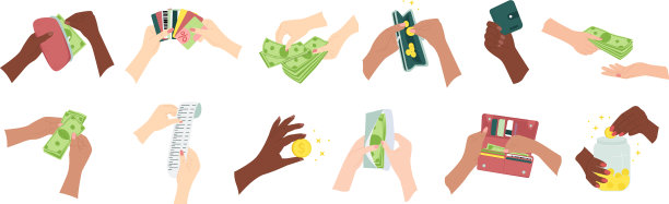 金钱手图标收藏图片下载