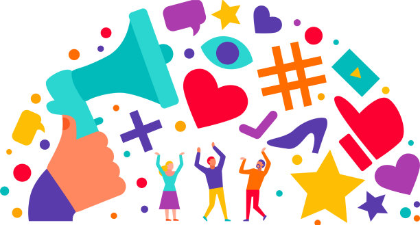 数字营销图标组成图片下载