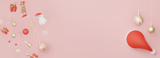 3d横幅显示的产品和化妆品展示与圣诞快乐和新年快乐的概念。现代的几何。品牌模拟展示平台。图片下载