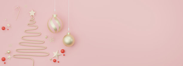 3d横幅显示的产品和化妆品展示与圣诞快乐和新年快乐的概念。现代的几何。品牌模拟展示平台。图片下载