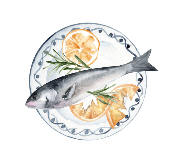 柠檬迷迭香鳟鱼图片下载