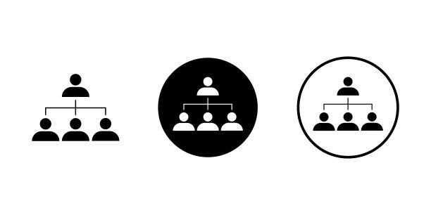 人的图标设置在商业。人的象征。插图。公司图片。图片下载